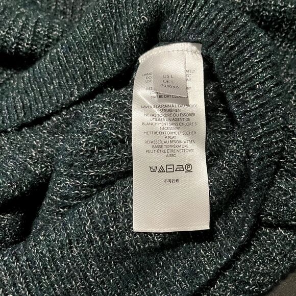 Anthropologie Womens Green Pullover Cable Knit Sweater Cotton Wool Blend Large - Picture 3 of 11